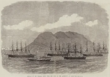 Ankunft der Kanalflotte mit den Lords der Admiralität in Gibraltar